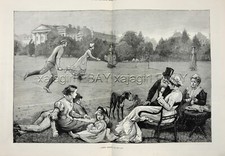Usado, Tênis esportivo feminino masculino galgo cachorro enorme fólio década de 1880 estampa antiga e artigo comprar usado  Enviando para Brazil