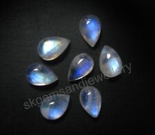Cabochão natural arco-íris pedra da lua calibrada em forma de pera pedra preciosa para joias comprar usado  Enviando para Brazil