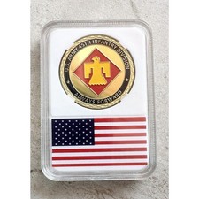 Usado, Moeda desafio 45ª DIVISÃO DE INFANTARIA do Exército dos EUA com estojo de bandeira americana comprar usado Usado, Moeda desafio 45ª DIVISÃO DE INFANTARIA do Exército dos EUA com estojo de bandeira americana comprar usado  Enviando para Brazil