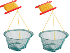 Usado, Rede de gota de caranguejo 2 x 30 cm com linha de bolsa de isca e alça conjuntos de captura de caranguejo comprar usado  Enviando para Brazil
