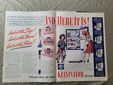 Antigo 1940 Orig Magazine Ad KELVINATOR Geladeira 2PG Oferecida E Aqui Está comprar usado  Enviando para Brazil