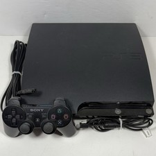PS3 Slim 320gb CECH-2501B com controle, USB e cabo de alimentação testado preto comprar usado  Enviando para Brazil