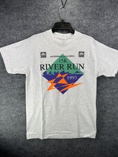 Camiseta Vintage 1993 Jacksonville River Run 15K NOS Deadstock Fabricada nos EUA G comprar usado  Enviando para Brazil