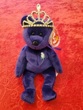 Usado, 1997 Ty Princess Diana Beanie Baby com Coroa/Tiara Estojo Acrílico Etiquetas Armazenadas Novo comprar usado  Enviando para Brazil