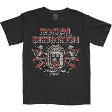 Camiseta Masculina Social Distortion Jukebox Skelly Slim Fit X-Grande Preta, usado comprar usado  Enviando para Brazil