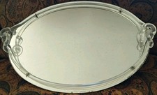 Bandeja de vaidade vintage vidro espelhado torcido Lucite ou moldura de fita acrílica Art Deco  comprar usado  Enviando para Brazil