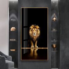 Pôster de lona leão preto dourado decoração para casa estampa animal arte na parede pintura em tela comprar usado  Enviando para Brazil