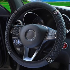 Acessórios universais de couro ecológico com tampa de volante de carro diamante 15 pol./38 cm comprar usado  Enviando para Brazil