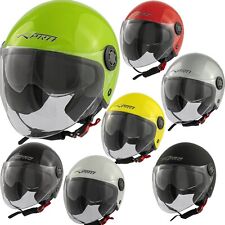 Jet Scooter Casco ECE 22 06 Moto Certificato Lunga Trasparente Visiera Parasole na sprzedaż  Wysyłka do Poland