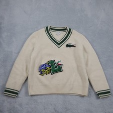 Usado, Lacoste Pullover Damen Gr. M Tennis Sweater Grobstrick Wolle Cricket Sweatshirt comprar usado  Enviando para Brazil