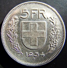 Silbermünze schweizer franken gebraucht kaufen  Albersdorf