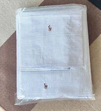 Ralph Lauren Conjunto Completo (3 Peças) Folha Superior + Instalado + Travesseiro Algodão Oxford Azul, usado comprar usado  Enviando para Brazil