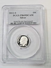 Moeda de dez centavos de prata 2011 S 10C Roosevelt PCGS PR69DCAM comprar usado  Enviando para Brazil