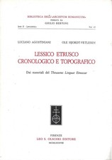 Lessico etrusco cronologico usato  Italia