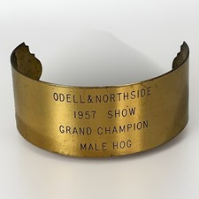 Bracelete de porco masculino vintage bronze metal punho Odell Northside 1957 show grande campeão comprar usado  Enviando para Brazil