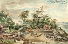 Usado, Naive School, Between Portishead & Clevedon, Somerset – aquarela da década de 1850 comprar usado  Enviando para Brazil