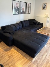 Wohnlandschaft schwarz gebrauc gebraucht kaufen  Johanniskirchen