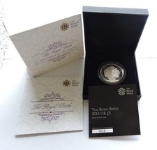 2015 Royal Mint prova de prata £5 nascimento da princesa Charlotte estojo com certificado de autenticidade/exterior, usado comprar usado  Enviando para Brazil