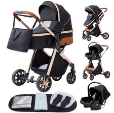 Passeggino nero trio usato  Santo Stefano d'Aveto