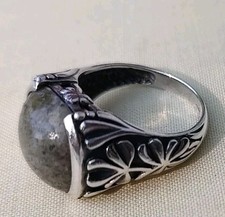 Anel vintage de prata esterlina celta irlandês Connemara mármore trevos tamanho 9 comprar usado  Enviando para Brazil