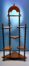corner walnut tiered shelf for sale  Canton