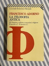 Francesco adorno filosofia usato  Milano