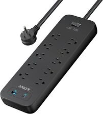 Protetor contra sobretensão Anker Power Strip (2100J), cabo de extensão 6 pés/1,8 M com 10 tomadas comprar usado  Enviando para Brazil
