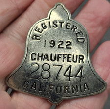 1922 chauffeur badge for sale  Loveland
