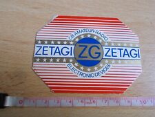 Zetagi sticker d'occasion  Expédié en Belgium