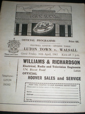 Luton town walsall for sale  NUNEATON