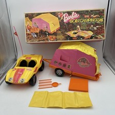 CONJUNTO DE ACAMPAMENTO BARBIE GOIN N G711 1973 MATTEL N°. 8669 BREEZY BUGGY & TRAILER DE BARRACA comprar usado  Enviando para Brazil