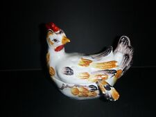 Antigo Conjunto de Galo de Galinha Majólica Galinha Tureen Pintado à Mão Marcado GB Vintage comprar usado  Enviando para Brazil