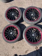 Black alloy wheels for sale  STOKE-ON-TRENT