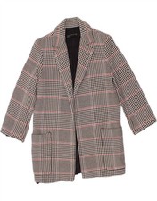 Jaqueta ZARA feminina blazer aberta Reino Unido 6 XS cinza Houndstooth AF06 comprar usado  Enviando para Brazil