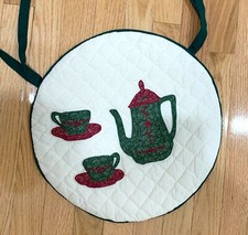 Floral tea appliqué for sale  Mc Lean