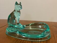 Prato de gato Lucite acrílico turquesa moderno vintage meados do século para saboneteira doce comprar usado  Enviando para Brazil