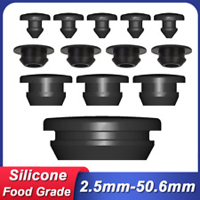 Plugue de furo de encaixe preto silicone borracha vedação tubo bung 2,5-50,6 mm comprar usado  Enviando para Brazil