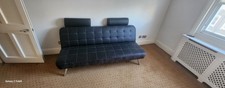 Black faux leather for sale  LONDON