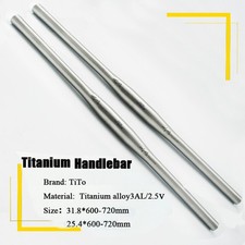 Guidão de bicicleta MTB 25,4/31,8mm titânio bicicleta bicicleta bicicleta barra plana 600-720mm, usado comprar usado  Enviando para Brazil