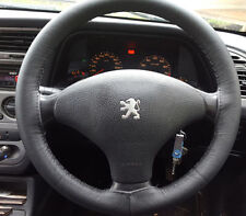 Pour Peugeot 306 Véritable Noir Italien Housse Volant Cuir 1993-2001, usado comprar usado  Enviando para Brazil
