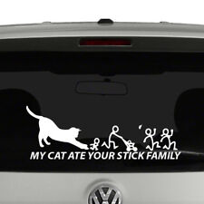 Usado, Adesivo de vinil My Cat Ate Your Stick Figure Family comprar usado  Enviando para Brazil