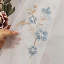 Divisória de painel de janela bordado floral pastoral tecido cortina voile, usado comprar usado  Enviando para Brazil