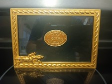 Vintage 1992 Elias Estanho Fino Banhado a Ouro 18K Cavalo Jockey Quadro 6"X4" comprar usado  Enviando para Brazil