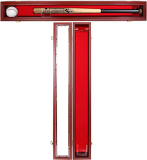 Vitrine de taco de beisebol montada na parede estrutura de madeira vertical ou horizontal com 98%, usado comprar usado  Enviando para Brazil