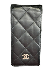 Capa flip para iPhone CHANEL SE/5/5S couro caviar preta comprar usado  Enviando para Brazil