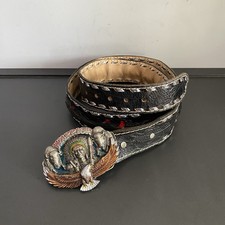 Leather belt men for sale  ROTHERHAM