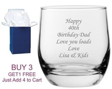 Personalised whisky glass for sale Personalised whisky glass for sale  BIRMINGHAM