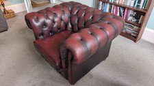 Chesterfield leather chair for sale  GLASGOW