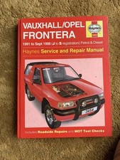 Vauxhall frontera haynes for sale  BRIDGWATER