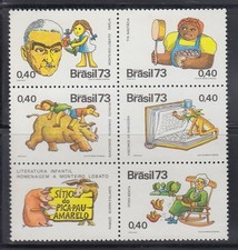 Brasilien 1973 José Monteiro Lobato, Mi.-Nr. 1396-1400 **  Brasil RHM C-806-810 comprar usado  Enviando para Brazil